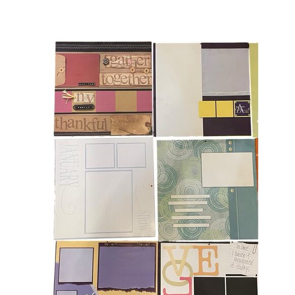 Lot Of 12 Scrapbook Layout Pages 12”X12” Premade Calendar Holidays All Ocassion - Picture 5 of 8